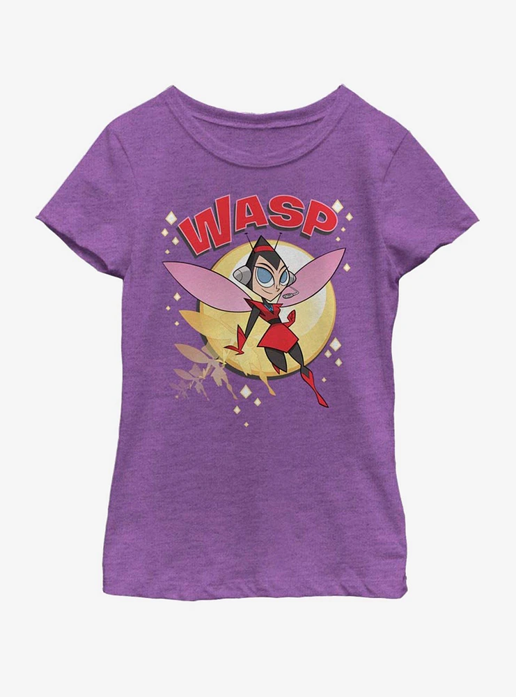Marvel Wasp Retro Zoom Youth Girls T-Shirt