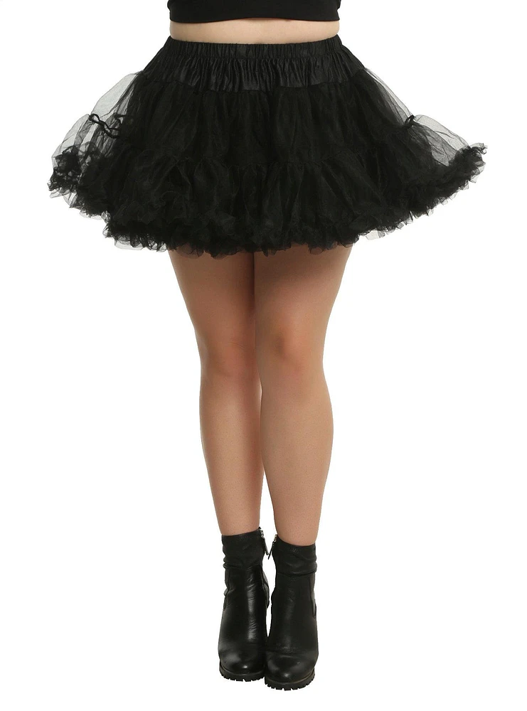 Black Layered Tulle Petticoat Plus Size