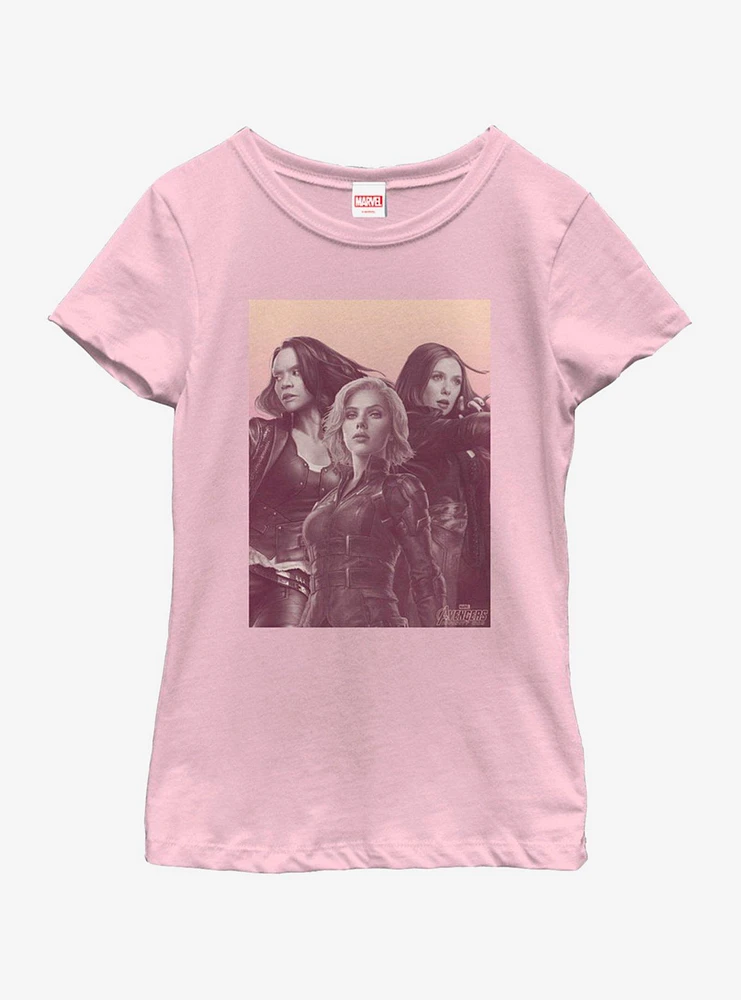 Marvel Avengers Girl Power Youth Girls T-Shirt