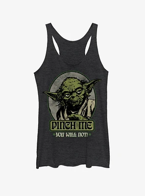 Star Wars Yoda Pinch Me Girls Tank Top