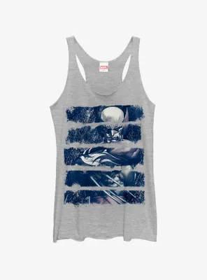 Marvel Xmen Paint Wolverine Womens Tank Top