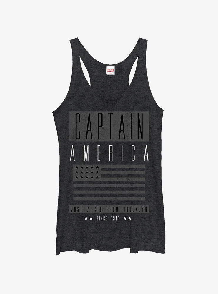 Marvel Grey Out Capt Womens Tank Top
