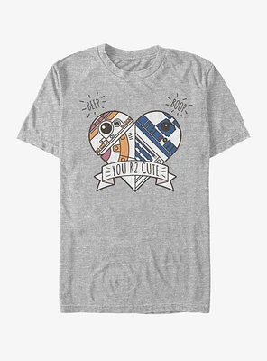 Star Wars Episode VII The Force Awakens BB-8 Heart R2-D2 T-Shirt