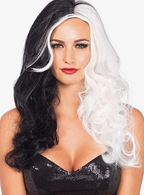 Two-Tone Long Wavy Villain Wig
