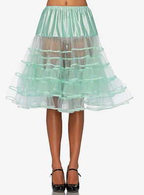 Mint Knee Length Petticoat