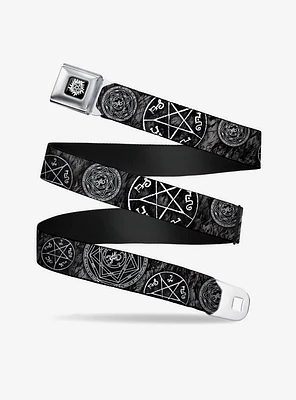 Supernatural Black & White Icons Seatbelt Belt