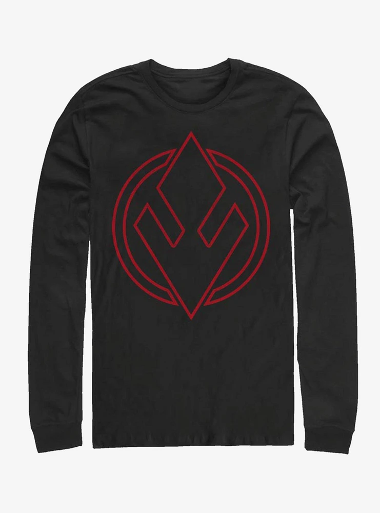 Star Wars Episode IX The Rise Of Skywalker Sith Trooper Emblem Long-Sleeve T-Shirt