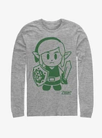 Nintendo The Legend of Zelda: Link's Awakening Link Avatar Outline Long-Sleeve T-Shirt
