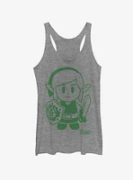 Nintendo The Legend of Zelda: Link's Awakening Link Avatar Outline Womens Tank Top