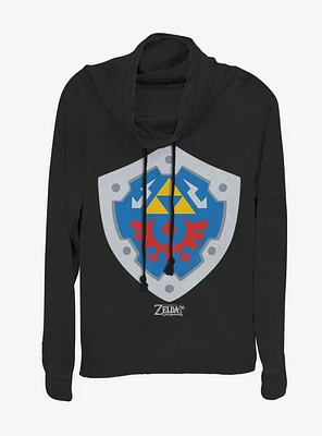 Nintendo The Legend of Zelda: Link's Awakening Hylian Shield Cowl Neck Long-Sleeve Girls Top