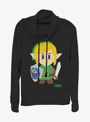 Nintendo The Legend of Zelda: Link's Awakening Link Avatar Color Cowl Neck Long-Sleeve Girls Top
