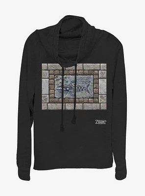 Nintendo The Legend of Zelda: Link's Awakening Whale Tablet Cowl Neck Long-Sleeve Girls Top