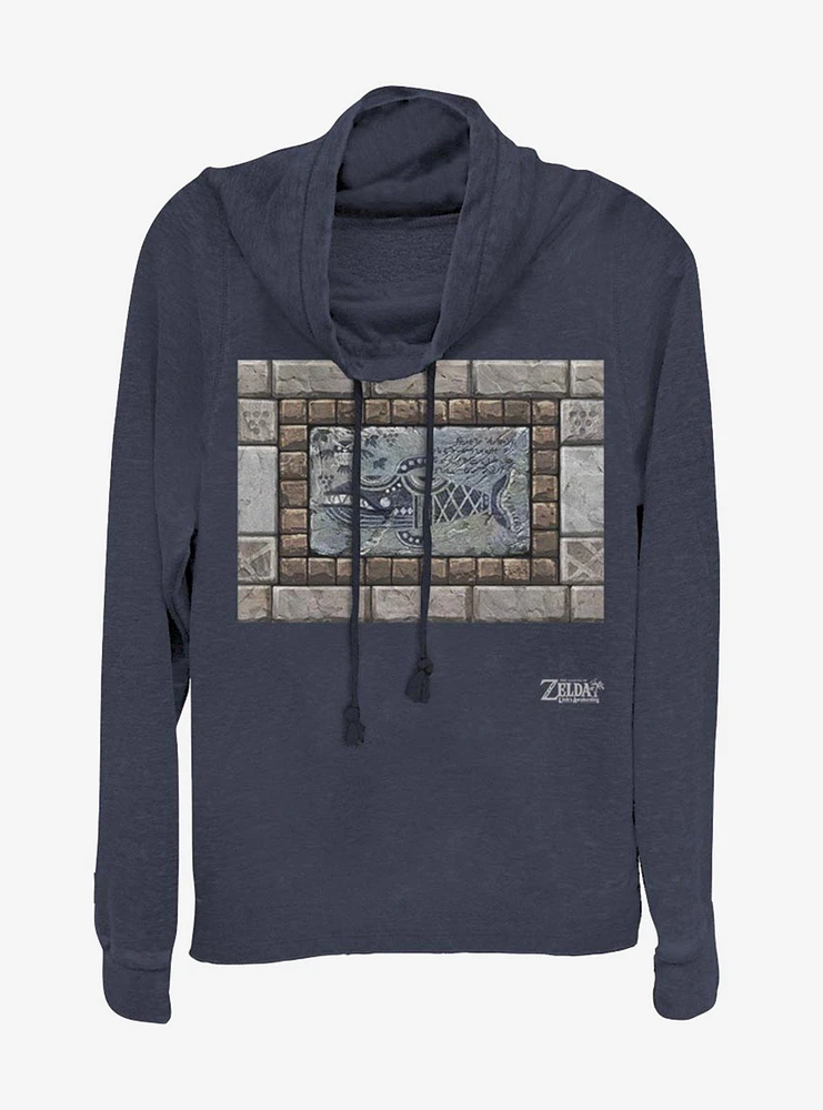 Nintendo The Legend of Zelda: Link's Awakening Whale Tablet Cowl Neck Long-Sleeve Girls Top
