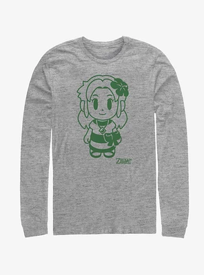 Nintendo The Legend of Zelda: Link's Awakening Marin Avatar Outline Long-Sleeve T-Shirt