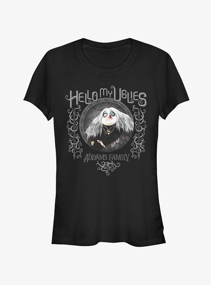 The Addams Family Hello My Uglies Girls T-Shirt