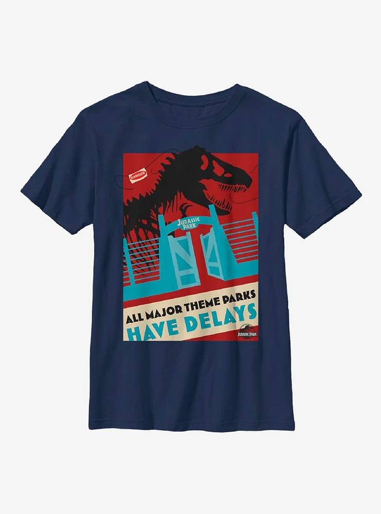 Jurassic Park Theme Delays Youth T-Shirt