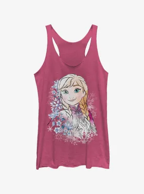 Disney Frozen Anna Flowers Womens Tank Top