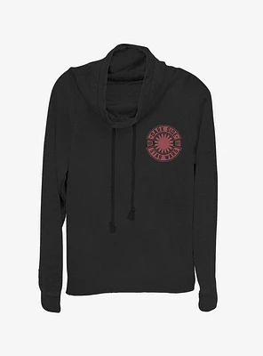 Star Wars Episode IX The Rise Of Skywalker Dark Side Branded Cowlneck Long-Sleeve Womens Top
