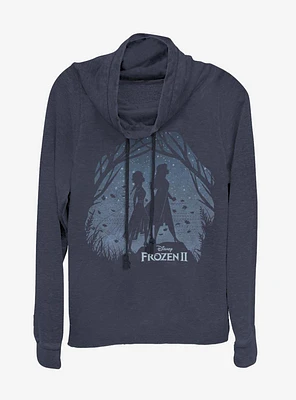 Disney Frozen 2 Scenery Cowl Neck Long-Sleeve Girls Top