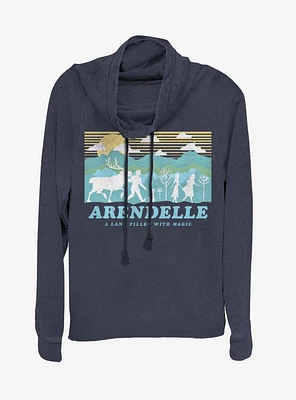 Disney Frozen 2 Arendelle Cowl Neck Long-Sleeve Girls Top