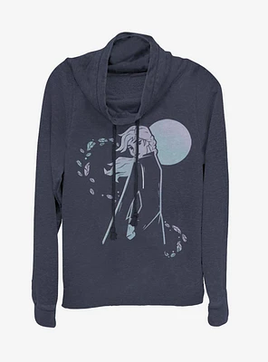 Disney Frozen 2 Winter Sunset Cowl Neck Long-Sleeve Girls Top