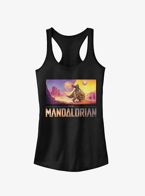 Star Wars The Mandalorian Colorful Landscape Girls Tank