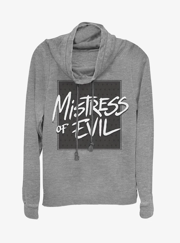 Disney Maleficent: Mistress Of Evil Bold Text Cowl Neck Long-Sleeve Girls Top