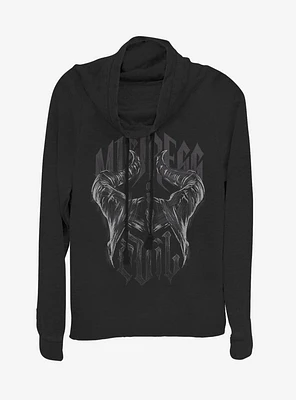 Disney Maleficent: Mistress Of Evil Metal Horns Cowl Neck Long-Sleeve Girls Top