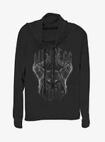 Disney Maleficent: Mistress Of Evil Metal Horns Cowl Neck Long-Sleeve Girls Top
