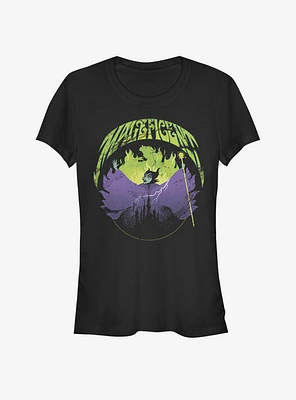 Disney Maleficent Castle Flame Outline Girls T-Shirt