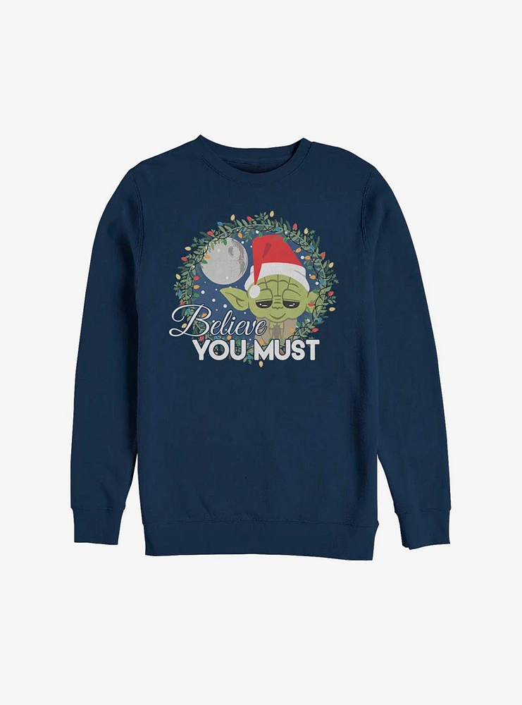 Star Wars Yoda Believe You Must Sweatshirt