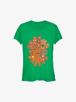Marvel Avengers Cookie Group Holiday Girls T-Shirt