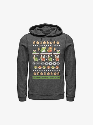 Super Mario Nordic Pattern Holiday Hoodie