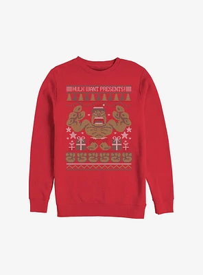 Marvel Hulk Presents Holiday Sweatshirt