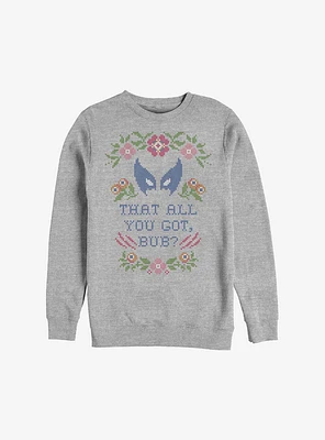 Marvel X-Men Wolverine That All  Holiday Sweatshirt