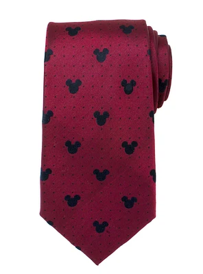 Disney Mickey Mouse Red Pin Dot Tie