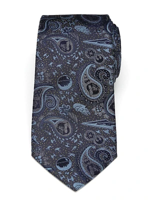Star Wars Vader Paisley Blue and Gray Tie