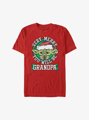 Star Wars Merry Yoda Grandpa Holiday T-Shirt