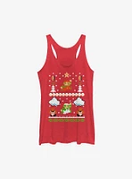 Super Mario White Christmas Girls Tank