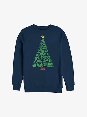 Super Mario Trees A Crowd Holiday Sweatshirt