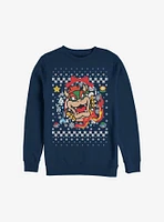 Super Mario Bowser Wreath Ugly Christmas Sweater Sweatshirt