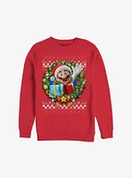 Super Mario Wreath Holiday Sweatshirt