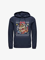 Super Mario Bowser Princess Wreath Ugly Christmas Sweater Hoodie