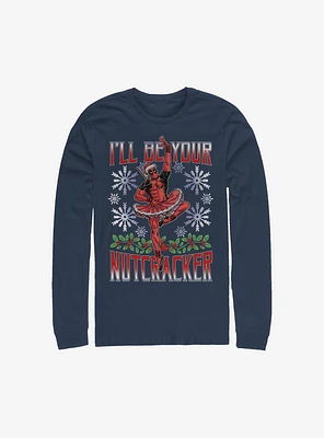 Marvel Deadpool Nutcracker Holiday Long-Sleeve T-Shirt
