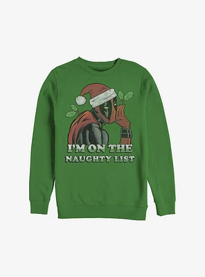 Marvel Deadpool On The Naughty List Holiday Sweatshirt
