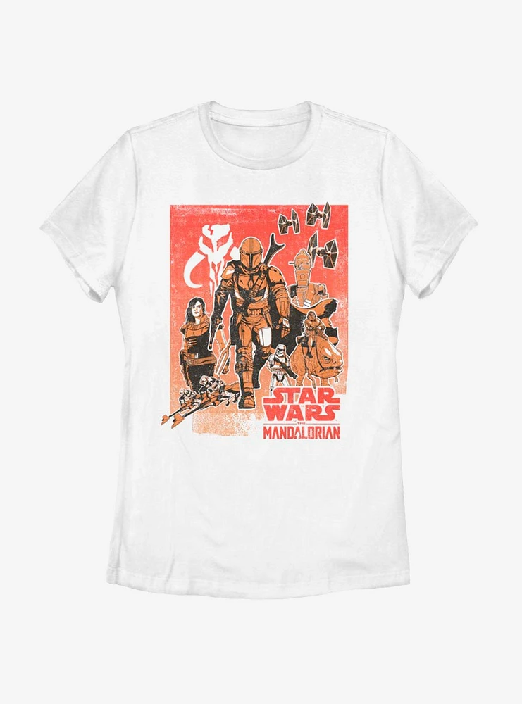 Star Wars The Mandalorian Western Vignette Womens T-Shirt