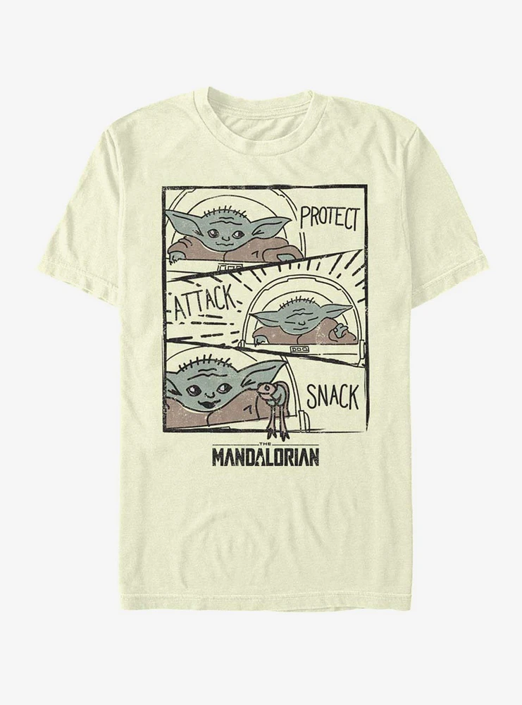 The Mandalorian Child Doodle Panels T-Shirt