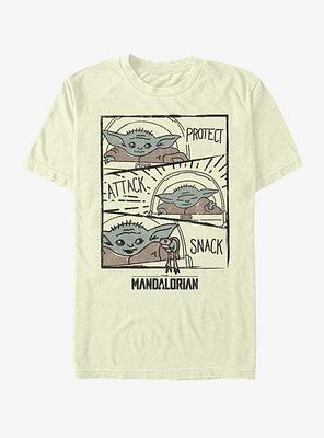 The Mandalorian Child Doodle Panels T-Shirt