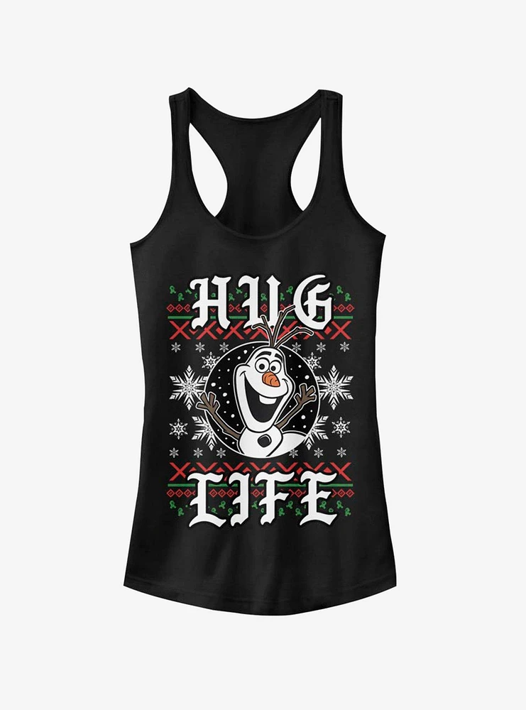 Disney Frozen Olaf Hug Life Christmas Sweater Girls Tank