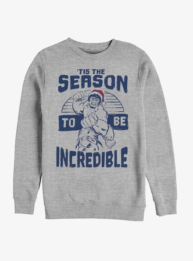 Marvel Hulk Incredible Season Holiday Crew Sweatshirt